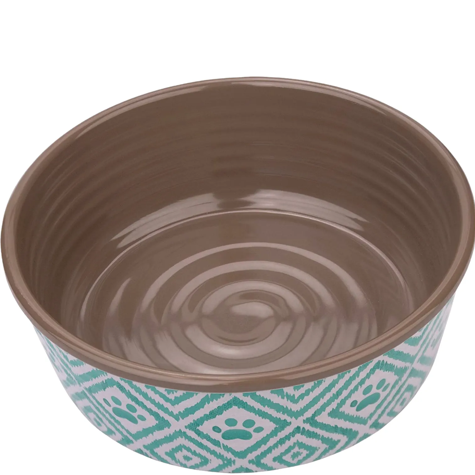 triangle paw print bowl - teal