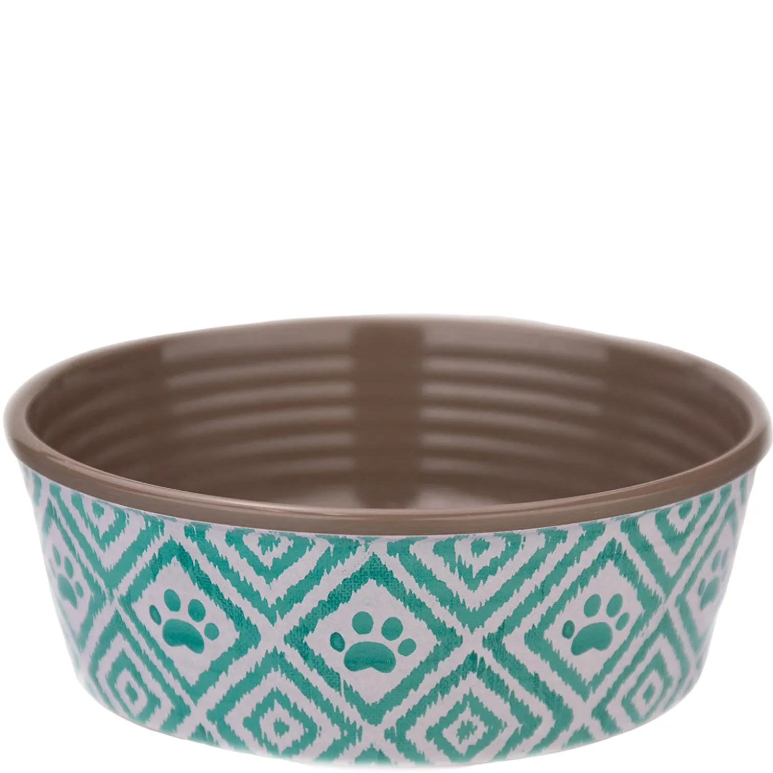 triangle paw print bowl - teal