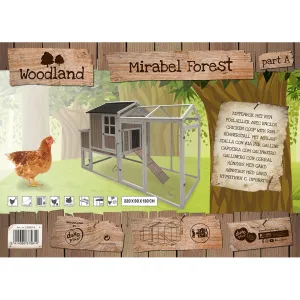 Woodland Chicken Coop Mirabel Forest 220x90x130cm Taupe